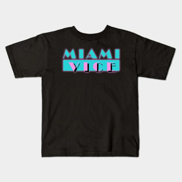 Miami Vice I Kids T-Shirt by MalcolmDesigns